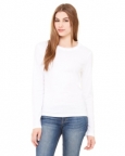 Ladies Jersey Long-Sleeve White T-Shirt